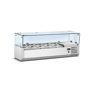 2-mét duy nhất-nhiệt độ Glass-Top lạnh Combi trạm cho Pizza Prep salad hiển thị thành phần lưu trữ - Product Image 3