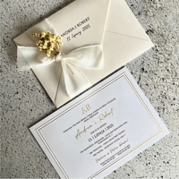 Cartes d'invitation de mariage en papier d'art absorbant, imprimées numériquement et gaufrées, vente en gros