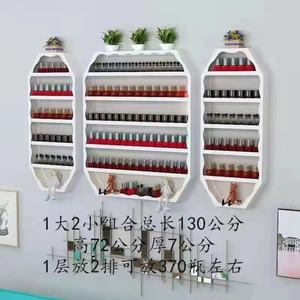 Estante de Pared para Salón de Uñas Wss, Estante de Almacenamiento de Esmalte de Uñas de Hierro Montado en la Pared, Estante de Exhibición de Esmalte de Uñas Dorado - Product Image 1