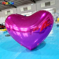 Ballon géant gonflable miroir, grande boule disco, sphère en PVC imperméable, installation facile, décoration pour la Saint-Valentin et les mariages