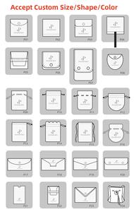 1.2mm d'épaisseur microfibre Bracelet anneau bijoux emballage pochette personnalisé imprimé bouton pression doux daim bijoux couche latérale pochette sac - Product Image 5