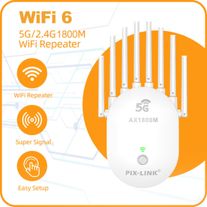 PIX-liên kết phạm vi Wi-Fi6 Extender ax1800 Wifi Extender tín hiệu 8 Ăng-ten Wifi Booster dual-band Repeater với Gigabit cổng Ethernet - Product Image 3