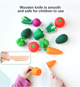Juguetes de Cocina de Madera y Silicona para Niños, Juego de Imitación Preescolar, Juguetes de Comida, Frutas y Verduras para Cortar, para Niñas - Product Image 5