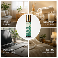 Huile essentielle de sauge d'origine végétale ; Antibactérienne et purifiante spirituelle ; Convient pour l'aromathérapie et les soins de bien-être.