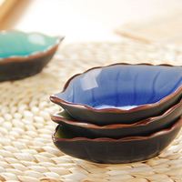 Chinese-style Gravy Boats Ceramic Leaf Ceramic Tableware Kitchen Restaurant Multi-purpose Sauce Dish