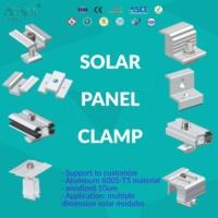 Colliers de fixation solaires en aluminium anodisé 6005-T5, colliers intermédiaires et colliers d'extrémité pour support de panneaux solaires |   Art Sign