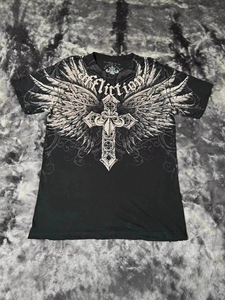 Grensoverschrijdend populair Europees-Amerikaans vintage modemerk Grensoverschrijdend nieuw vleugelpatroon 3D digitaal print paar trendy - Product Image 4