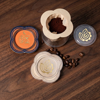 Filtre à café jetable personnalisé en forme d'objet volant, en papier plat, pour infusion par le dessus