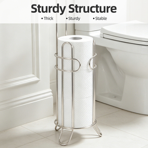 Support de sol en fil de fer pour 4 rouleaux de <span class=keywords><strong>papier</strong></span> toilette, finition nickel brossé - Product Image 4