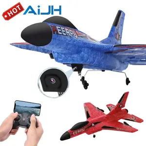 AiJH 2.4G Epp Foam Rc Glider Fighter Aircraft Rc Avion Air Big Planes Remote Control Aircraft With Cameras