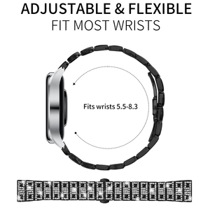 Correa de Reloj Inteligente de Lujo de 22 mm, Transpirable, de Acero Inoxidable, Ajustable, para <span class=keywords><strong>Hombre</strong></span> y Mujer, Compatible con Relojes Inteligentes Honor, Resistente al Agua y Duradera - Product Image 2