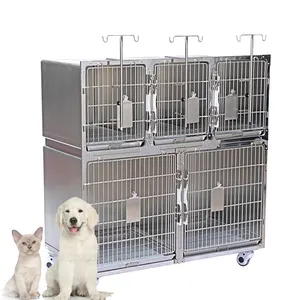 SC-02 High quality customizable multi-layer stainless steel veterinary animal dog cage
