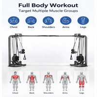 Machine de musculation professionnelle à double câble croisé avec système de poulies réglable pour entraînement en salle de sport