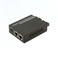 10/100/1000M 光纤媒体转换器 2*1000Base-FX 转 2*10/100/1000Base-TX RJ45 网络接口