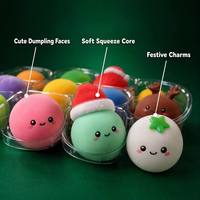 Boîte Mystère de Jouets Squishy en Forme de Ravioli, Lot de 24 Pièces, Cadeau de Noël, Jouets Squishy Doux à Presser