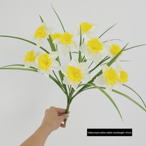 Nouveau bouquet de fleurs artificielles haut de gamme style occidental pour la décoration de table à manger intérieure, vente en gros - Product Image 4