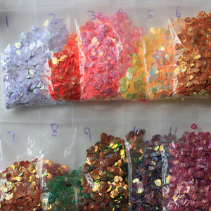 Paillettes en forme de coquillage multicolores irisées 6*8MM, paillettes de coquillage, confettis irisés, paillettes sirène plaquées AB - Product Image 5