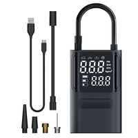 Bomba de neumático de coche ultraligera inalámbrica de 4000mAh, pantalla LCD, compresor de aire portátil de parada automática