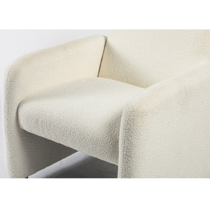 Fauteuil individuel <span class=keywords><strong>en</strong></span> <span class=keywords><strong>tissu</strong></span> blanc de style <span class=keywords><strong>scandinave</strong></span> de qualité supérieure, personnalisable par l'usine Anji, pour la détente et le loisir - Product Image 3