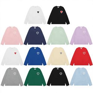 Sudadera con Capucha Extra Grande, Logotipo Personalizado Bordado, Sudadera de Algodón con Cuello Redondo, Sudadera Ami, Forro Polar de Invierno, Transpirable, Resistente al Viento, Sudadera de Lujo para Hombre - Product Image 2