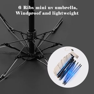 Promotion Vente en Gros Parapluie Portable d'Extérieur Mini Léger Pas Cher Protection Solaire Mini Parapluie Pliant 6K 6 Plis - Product Image 5