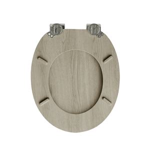Couvre-siège de toilette à dégagement rapide en MDF européen Matériau en bois gris en forme de <span class=keywords><strong>O</strong></span> moderne - Product Image 6