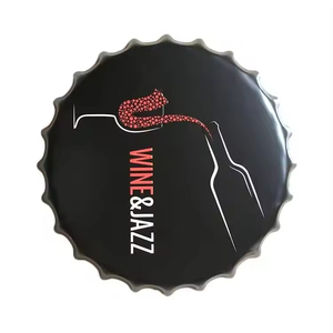Usine en gros Logo personnalisé impression café motif rond métal signes en relief étain bière bouchon signes pour la décoration - Product Image 3