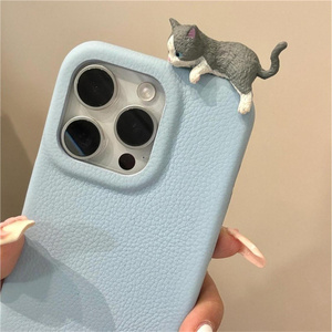 Kreative 3D Katze Kawaii Cartoon Handyhülle für iPhone 16 Pro Max Frauen Mädchen Kawaii Weiche TPU Hülle Niedliche Handyhülle - Product Image 3