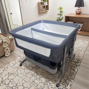 2025 mô hình mới đôi cũi trẻ em với chiều cao có thể điều chỉnh và có thể gập lại giường đôi giỏ lưu trữ cho phòng ngủ trường học hoặc khách sạn sử dụng - Product Image 3