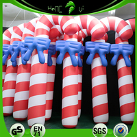 Ballon gonflable décoré en forme de bonbon pour les fêtes de Noël - Canne à sucre gonflable décorée pour la décoration