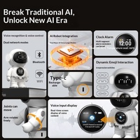 DeepSeek Bean Bag Jouet IA intelligent, Robot IA de dialogue et d'accompagnement, avec Wi-Fi et prise en charge de l'application, Haut-parleur et Machine d'apprentissage