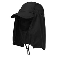 Casquette de protection solaire en nylon de haute qualité pour adultes Chapeau à oreillettes de protection UV unisexe avec couverture anti-soleil pour hommes et femmes