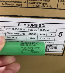 <span class=keywords><strong>INR</strong></span> 18650 <span class=keywords><strong>25R</strong></span> 3.7V 2500mah batterie au lithium-ion Rechargeable 20A cellule d'alimentation pour outils électriques coréens Sam cylindrique 18650 2500mah - Product Image 3