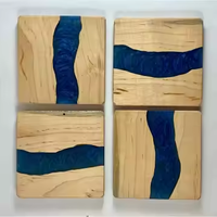 Ensemble de sous-verres en résine de bois de cèdre de conception moderne de haute qualité