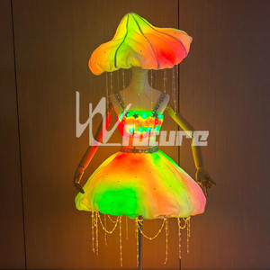 Sexy LED luminoso medusas Bikini Ocean Series colorido iluminado Gogo baile puesta en escena traje Bar club nocturno mostrar desgaste - Product Image 5