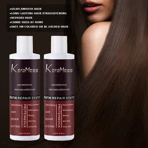 Wholesale OEM Hair Organic Collagen Straightening Hair Brazilian Keratin Treatment Shampoo And Conditioner