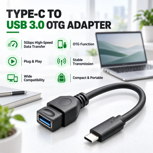 Wistar USB-C OTG สายเคเบิล USB3.0ตัวเมียไปยัง C ตัวผู้แปลงสายเคเบิล5Gbps อะแดปเตอร์ถ่ายโอนข้อมูลชาร์จ USB-C สายต่อ usbc - Product Image 4
