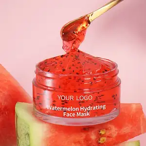 Face Moisturizing Exfoliating Pore Cleaning Watermelon Fruit Jelly Gel Mask Moisturizing Nourishing Facial Face Jelly Masks