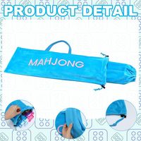 Sac de rangement double face en velours polyester, style Mahjong américain, grande capacité, simple, avec cordon de serrage, pour lettres et accessoires