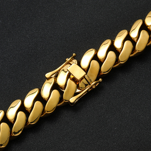 BC041 Collana a catena cubana in ottone 22MM da uomo gioielli Hip Hop Chunky Cuban Link - Product Image 3