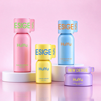 Set Kemasan Skincare Mewah Huiyu 40ml 100ml 120ml Botol Pompa Lotion Serum dan Stoples Krim Wajah 50g untuk Kosmetik