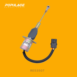 โซลินอยด์วาล์ว RE53507 12V 24V โซลินอยด์หยุดเครื่อง สำหรับอะไหล่เครื่องกำเนิดไฟฟ้าดีเซล - Product Image 1