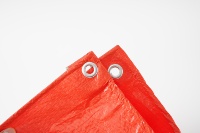 Rouleau de bâche en PE imperméable orange 120 g/m², matériau de bâche poly pour la fabrication d'abris extérieurs