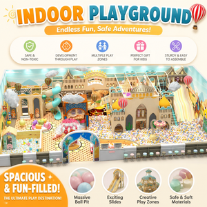CE EN1176 Anti Bacterial Toddler <b>Indoor</b> Playground with <b>Slide</b> Soft Play for Daycare Center China Factory - Product Image 1