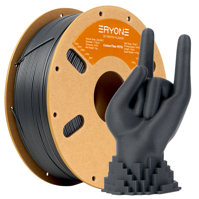 ERYONE Carbon Fiber PETG 3D Printer Filament 1.75MM Diameter 5kg