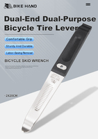 Levier de pneu de vélo double usage BIKE HAND, tête en métal, outil de démontage de pneu de vélo de montagne, outil de réparation de vélo, outil de cyclisme