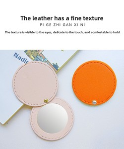 Portable Compact Desktop Makeup <b>Mirror</b> PU Leather Folding Cosmetic Pocket <b>Mirror</b> for Travel - Product Image 5