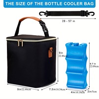 Grand sac isotherme imperméable pour lait maternel, sac frais isolé, glacière avec bandoulière réglable et boucle en D pour les voyages en extérieur