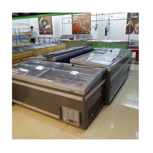 Congélateur coffre de supermarché commercial à température unique avec porte en verre incurvée combiné sans congélateur d'île de givre sans gel - Product Image 5