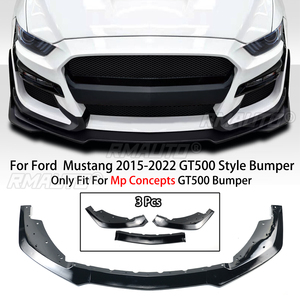 ลิ้นกันชนหน้าสำหรับ Ford Mustang MP Concepts GT500 ปี 2015-2020  แบบ Splitter Diffuser Soiler สีดำด้านลายคาร์บอนไฟเบอร์ - Product Image 1